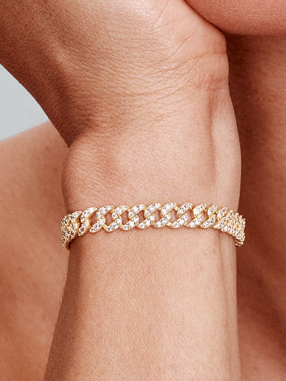 Pave Cuban Armbånd | Guld