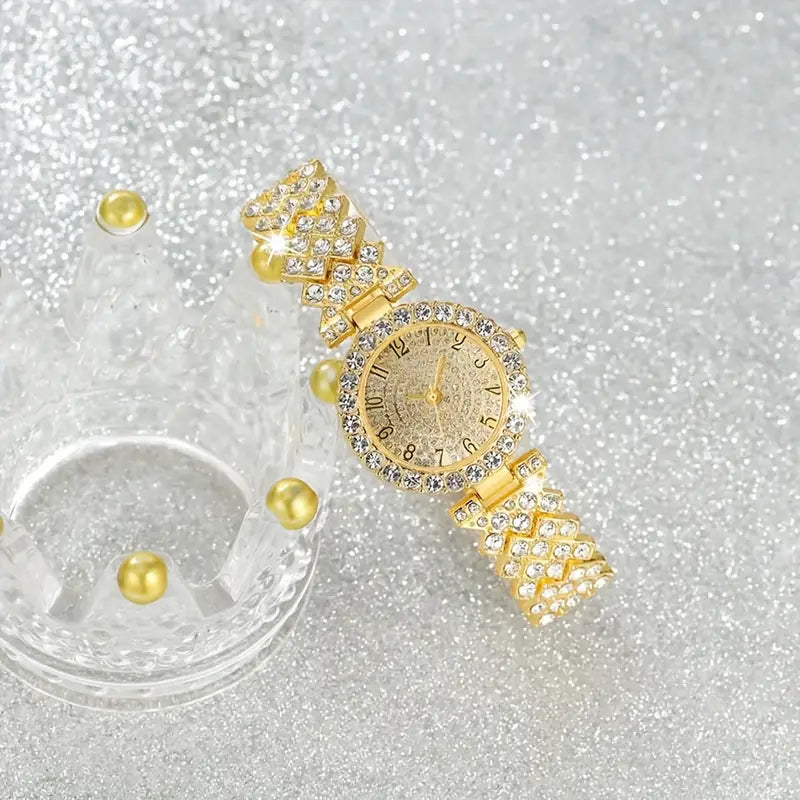 Luxe Radiance Guldur & Armbåndssæt | Guld