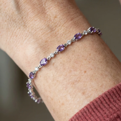 Ametyst Starlight Armbånd | Hvidguld