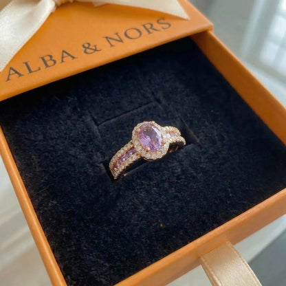 Odelia Violet Lumina Ring | Rosaguld