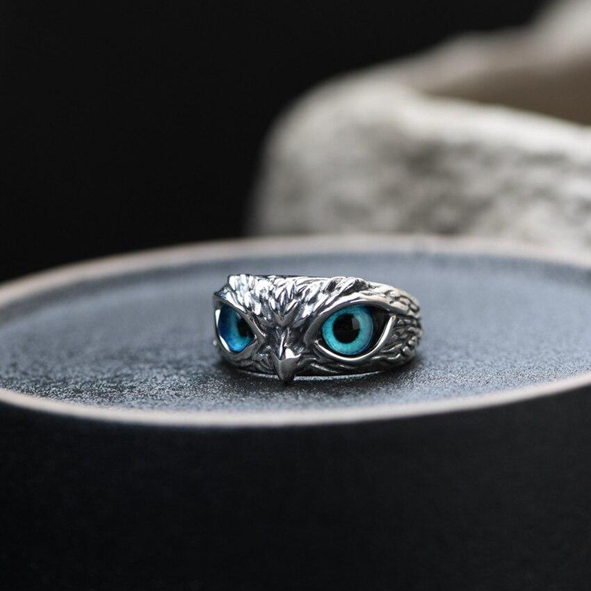 Lykkeugle – justerbar ring i sølv og opal