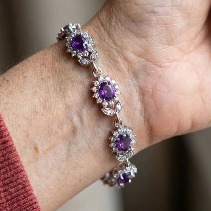 Iridessa Violetthorn Armbånd | Hvidguld