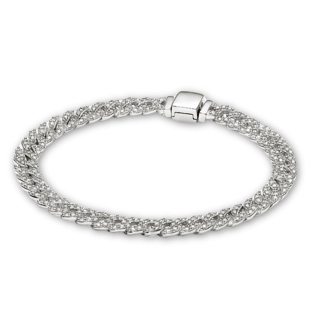 Pave Cuban Armbånd | Guld