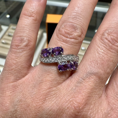 Lavender Flow Ring | Hvidguld