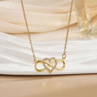 Love Knot Infinity Halskæde | Guld
