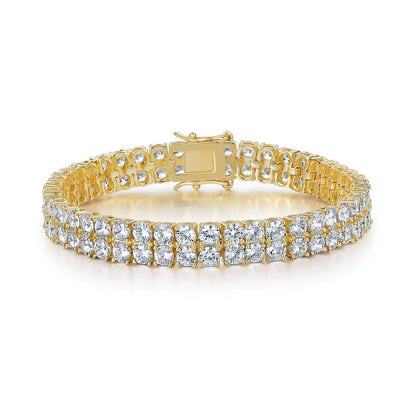 Double Row Tennisarmbånd | Guld