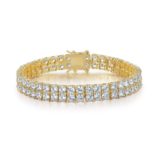 Double Row Tennisarmbånd | Guld