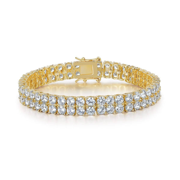 Double Row Tennisarmbånd | Guld