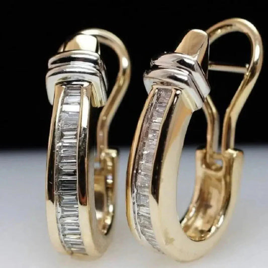 Vintage Krystal Kreoler | Guld