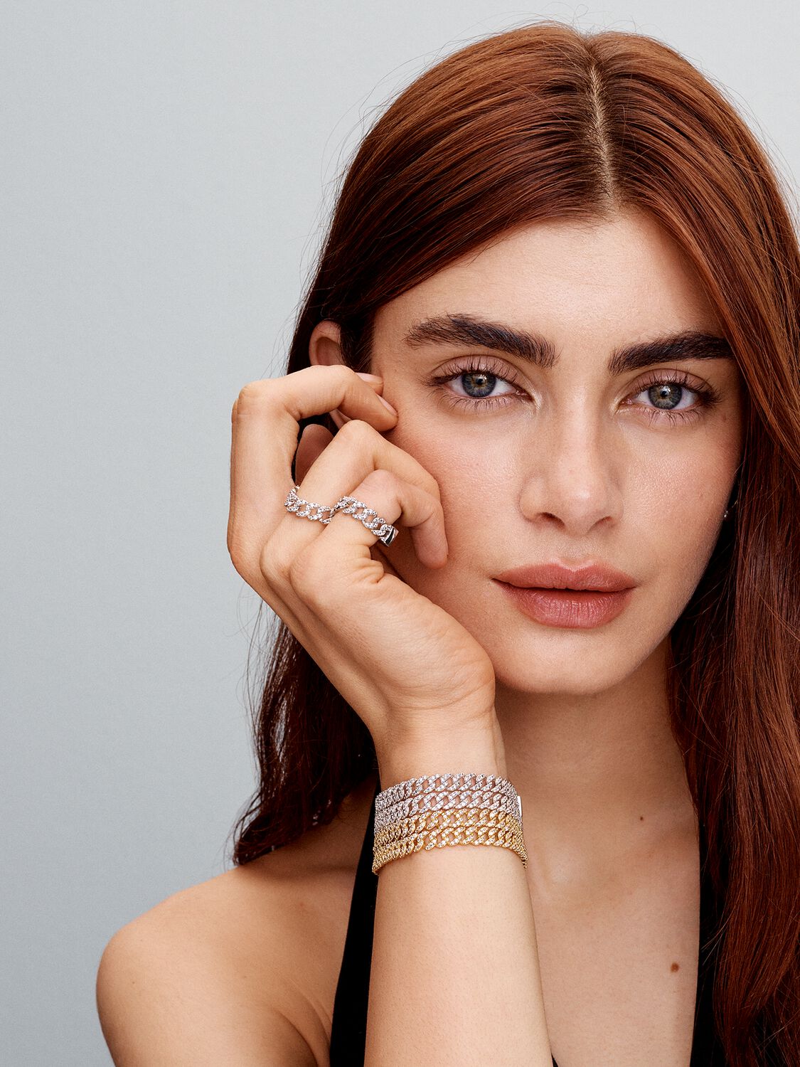 Pave Cuban Armbånd | Guld