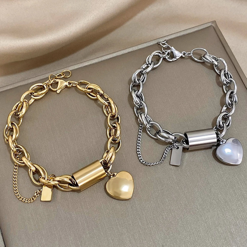 Heartened Chunky Armbånd | Guld