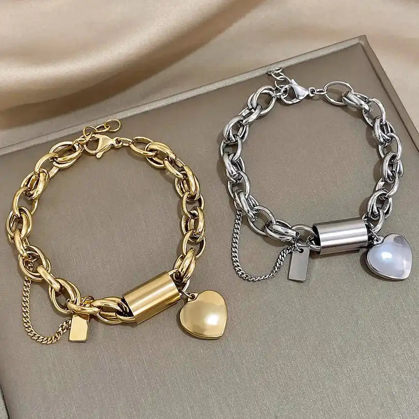 Heartened Chunky Armbånd | Guld
