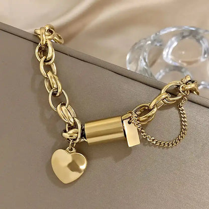 Heartened Chunky Armbånd | Guld
