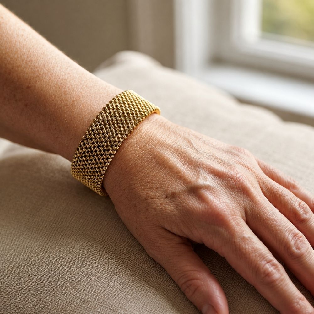 Vintage Braided Mesh Åbent Klassisk Armbånd