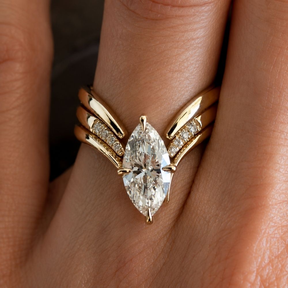 Marquise Cut Ringsæt