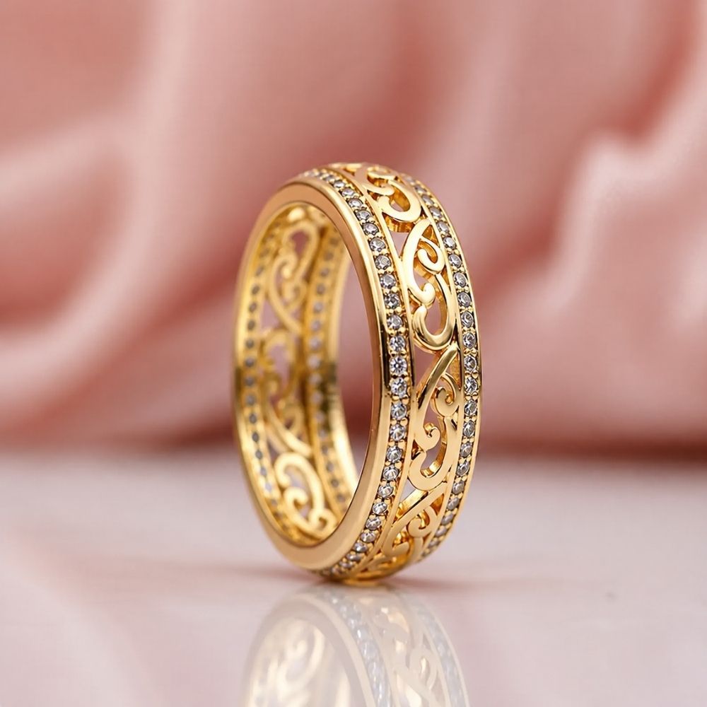 Shiny Hollow Guldring
