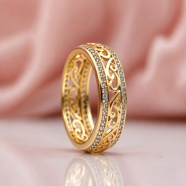 Shiny Hollow Guldring