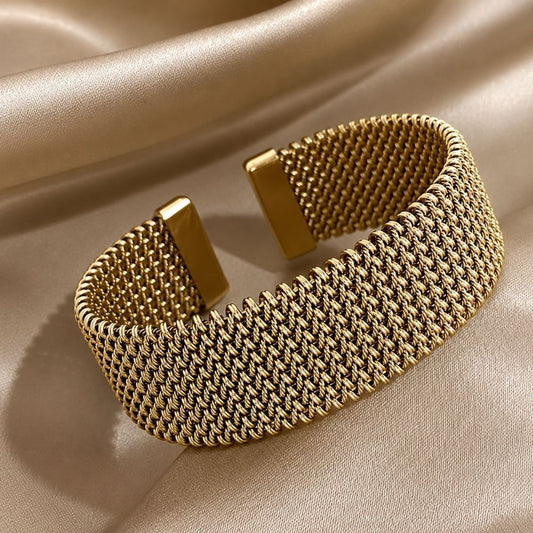 Vintage Braided Mesh Åbent Klassisk Armbånd