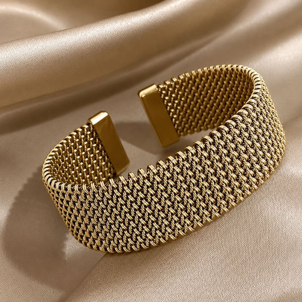 Vintage Braided Mesh Åbent Klassisk Armbånd
