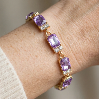 Valleria Ametyst Charm Armbånd | Guld