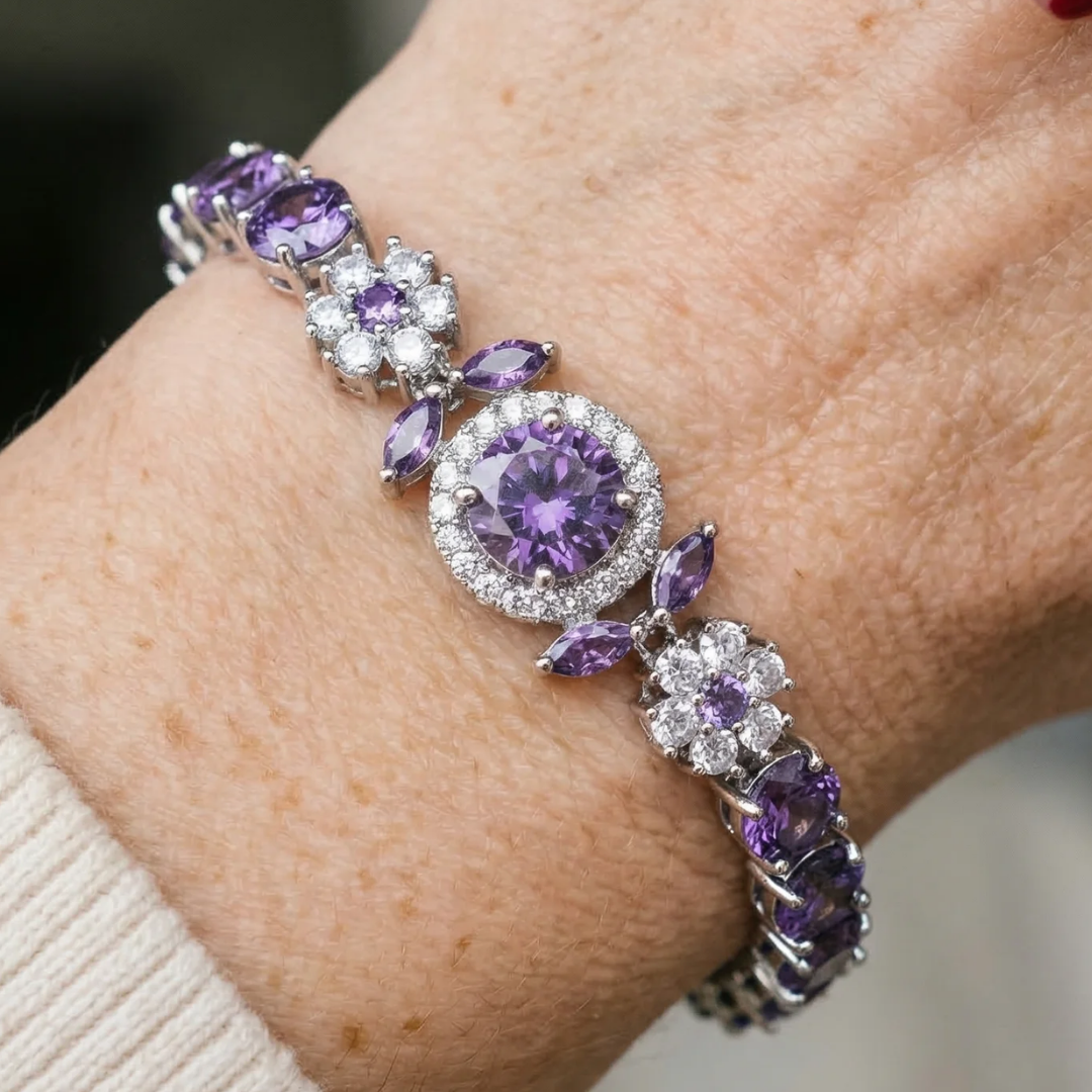 Velmira Crown Tennisarmbånd | Hvidguld