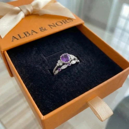 Violetis Krone Ringsæt | Hvidguld