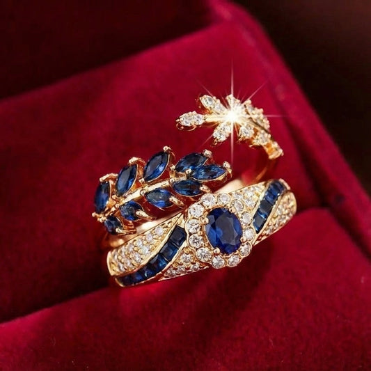 Avelisse Moraziel ringsæt | Guld