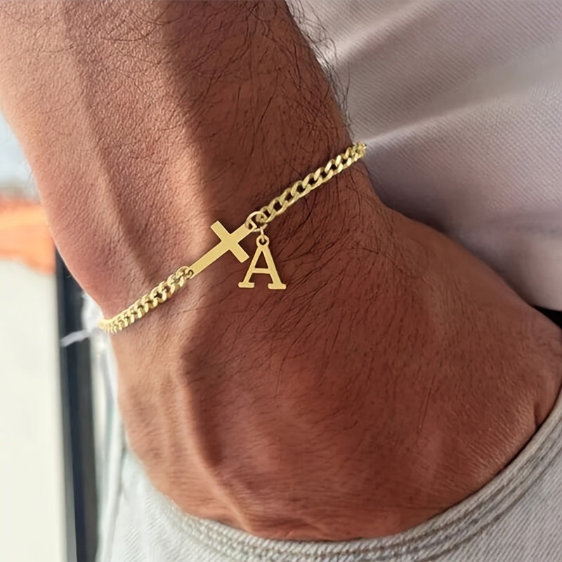 Initial Kors Armbånd | Guld