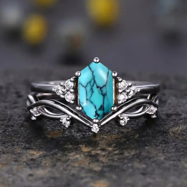 Elarin Sea Crest Ringsæt | Hvidguld