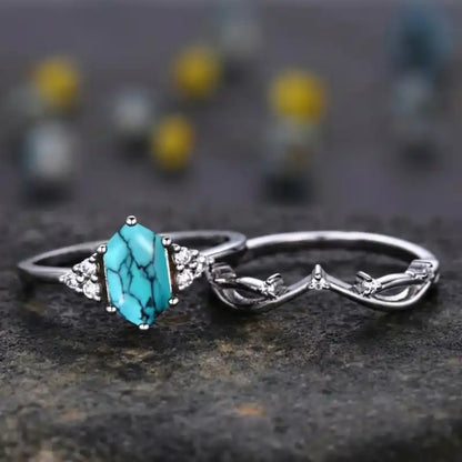 Elarin Sea Crest Ringsæt | Hvidguld